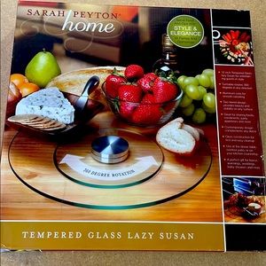 Tempered glass lazy Susan
